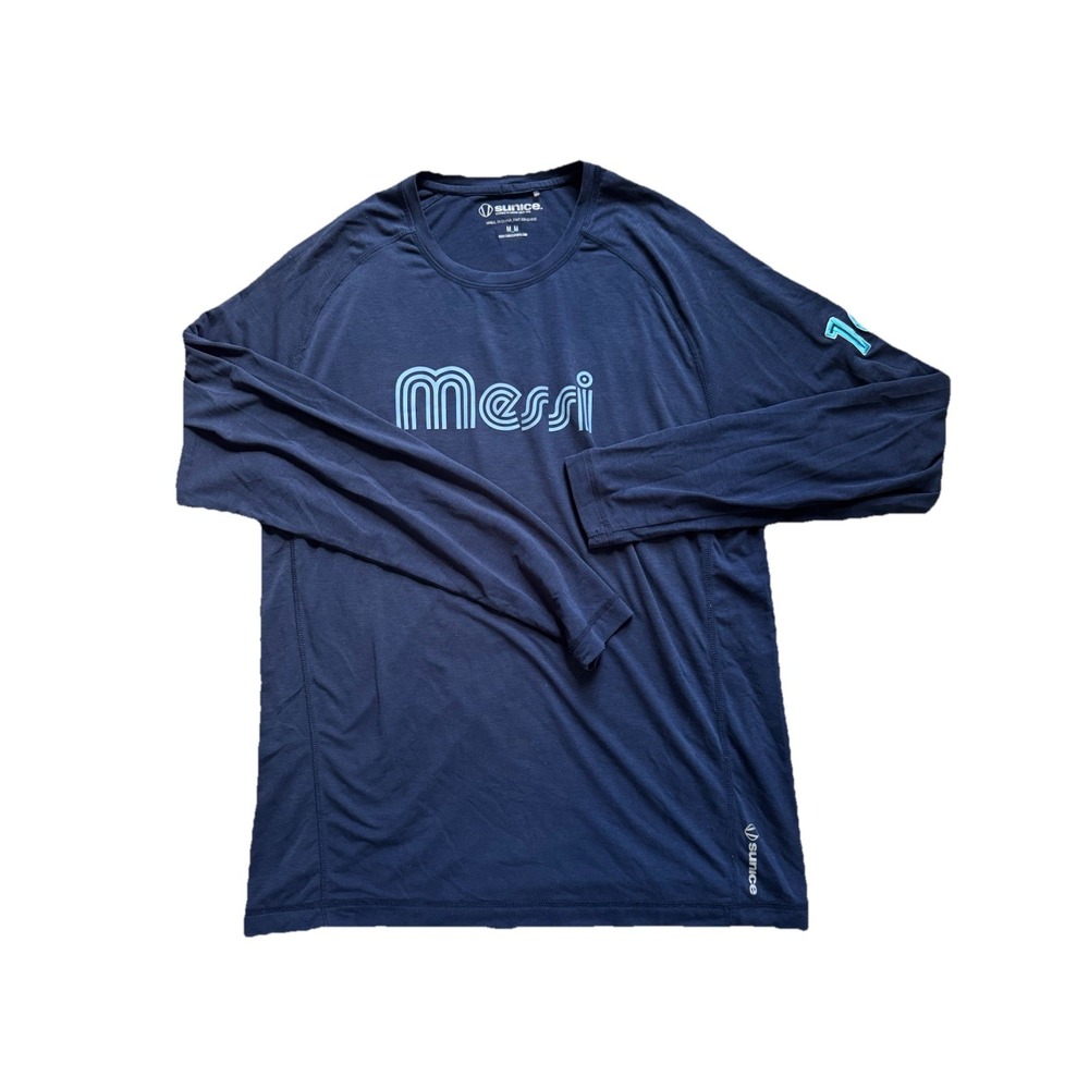 Lionel Messi Argentina Long Sleeve Shirt Sz Medium Soccer Navy‎ Blue